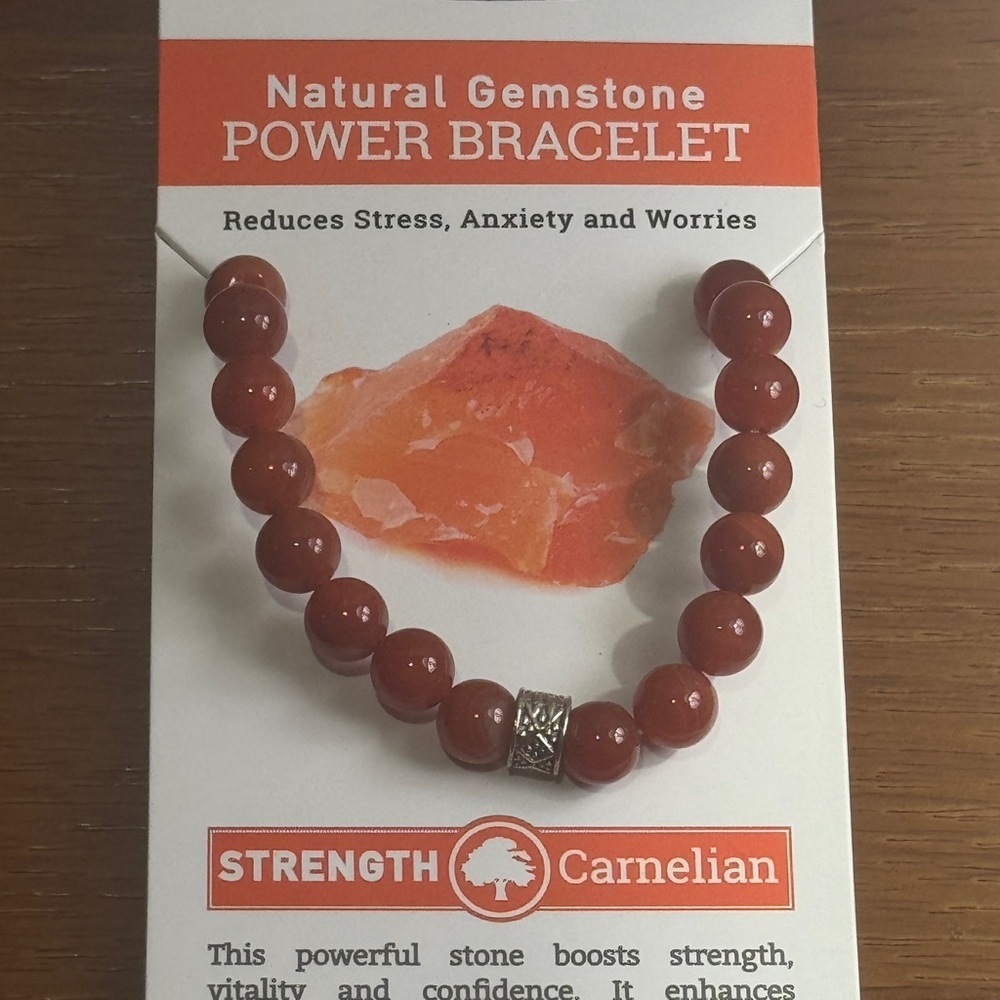 Strength Carnelian Gemstone Bracelet